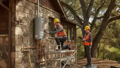 Plumber repairing a leak in Santa Rosa, CA for plumbing repair service