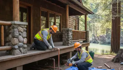 Plumbing repair technicians in Santa Rosa, CA providing professional residential plumbing services