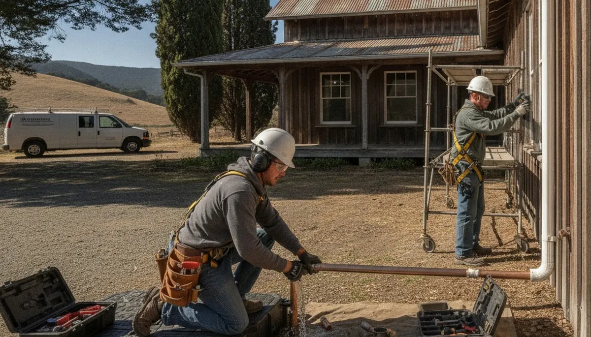 Plumbing repair team serving Santa Rosa, CA for leak fixes, drain clearing, and pipe repairs