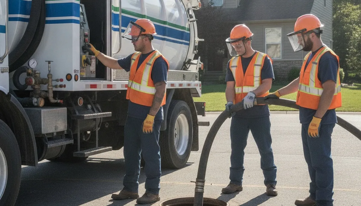 Santa Rosa, CA plumber performing septic pumping service for local homes