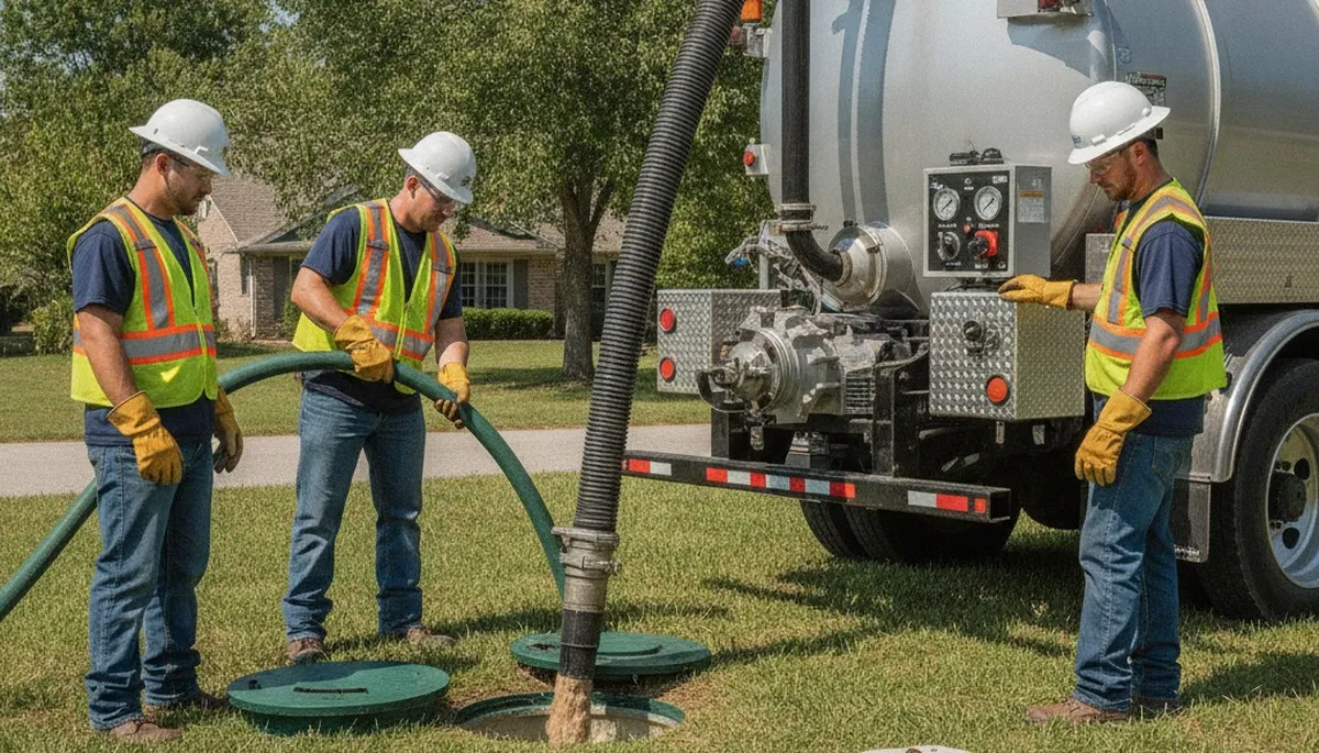 Santa Rosa, CA plumber pumping septic tank for residential sewer maintenance