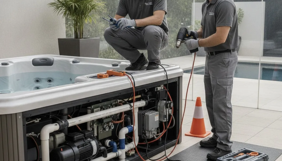 Spa repair service in Santa Rosa, CA for homes, handling worn spa components and seasonal maintenance